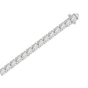 Classic 4 Prong Lab Grown Diamond Tennis Bracelet approx. 3 ct White Gold flat view