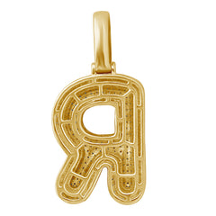 10K 0.27-0.36CT D-BUBBLE LETTER " R "