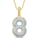 10K 0.26-0.36CT D-BUBBLE INITIAL "8"