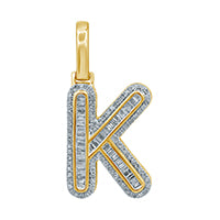 10K 0.44- 0.49CT D-BAGUETTE INITIAL " K "