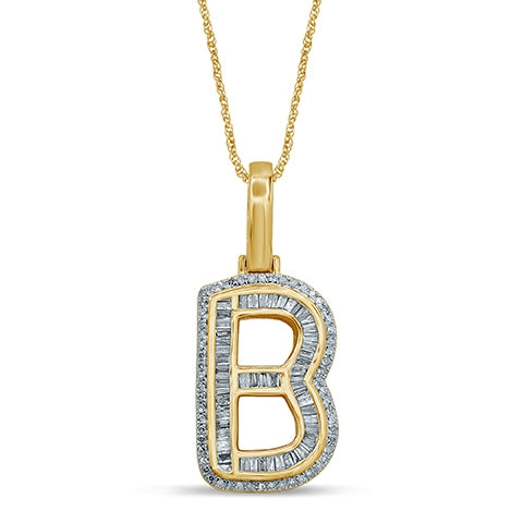 10K 0.46- 0.56CT D-BAGUETTE INITIAL " B "