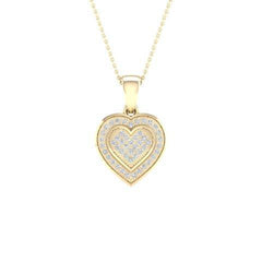 10K 0.15CT D-"HEART CHARM"