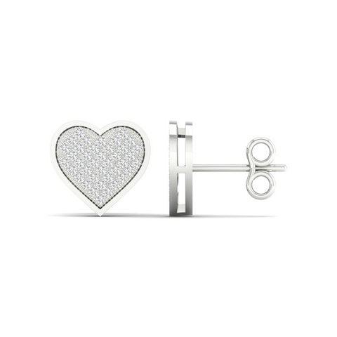 SPL PRICE: 10KT 0.20CT D- EARRINGS "HEART"