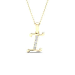 10K 0.04CT D-LADIES INITIAL "I"