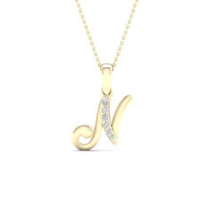 10K 0.04CT D-LADIES INITIAL "N"