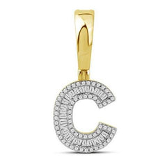 10K 0.38CT D-BAGUETTE NITIAL "C"