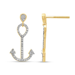 SP PRICE 10K T 0.26-0.28CT D-EARRINGS "ANCHOR"