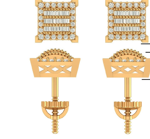 SPL PRICE: 10K 0.52-0.54CT D-BAGUETTE EARRINGS