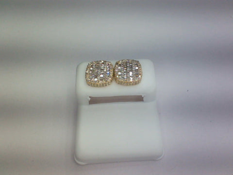10K 1.06-1.11CT D-BAGUETTE EARRINGS