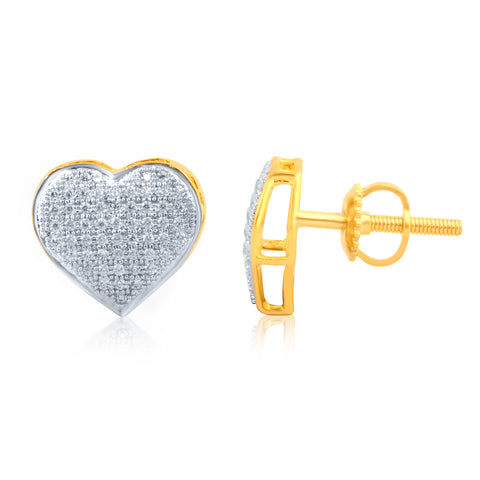 SPL PRICE 10KT 0.33CT D-"HEART EARRINGS"