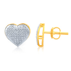 SPL PRICE 10KT 0.33CT D-"HEART EARRINGS"