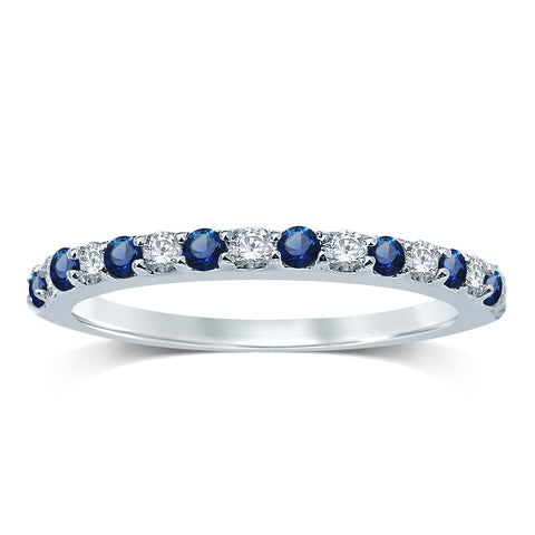 14K Diamond  SAPPHIRE  BAND