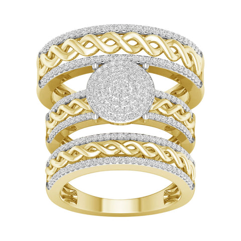 10K 0.60CT DIAM TRIO SET