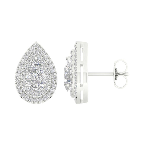 14K 2.00CT Certified Lab Grown Diamond Earrings ( IGI Certified )