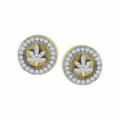 SPL PRICE: 10K 0.20CT D-EARRINGS "LEAF"