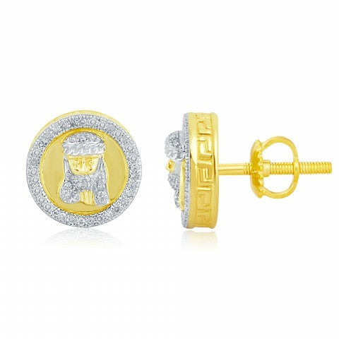 SPL PRICE: 10K 0.25CT D-EARRINGS "JESUS"