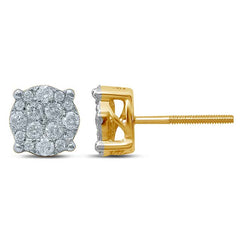 10KT 0.47-0.54CT D-EARRINGS "SUPER FLOWER"