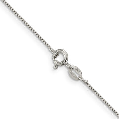 Sterling Silver Rhodium-plated .8mm Box Chain