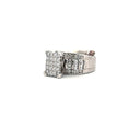 10K White Gold Square Diamond Engagement Ring 2.01 CTW